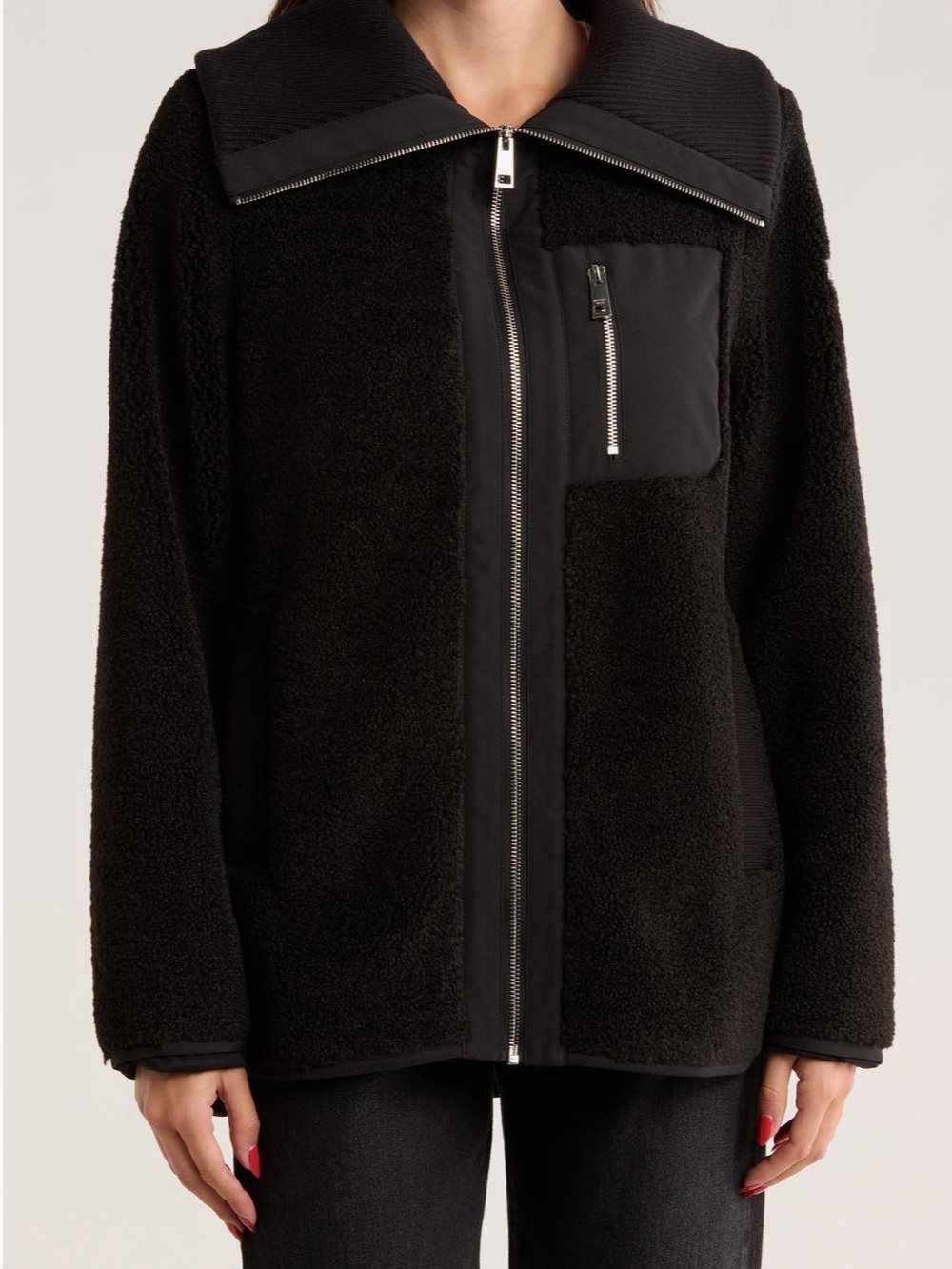 Michael Kors Zip Fleece Jacket